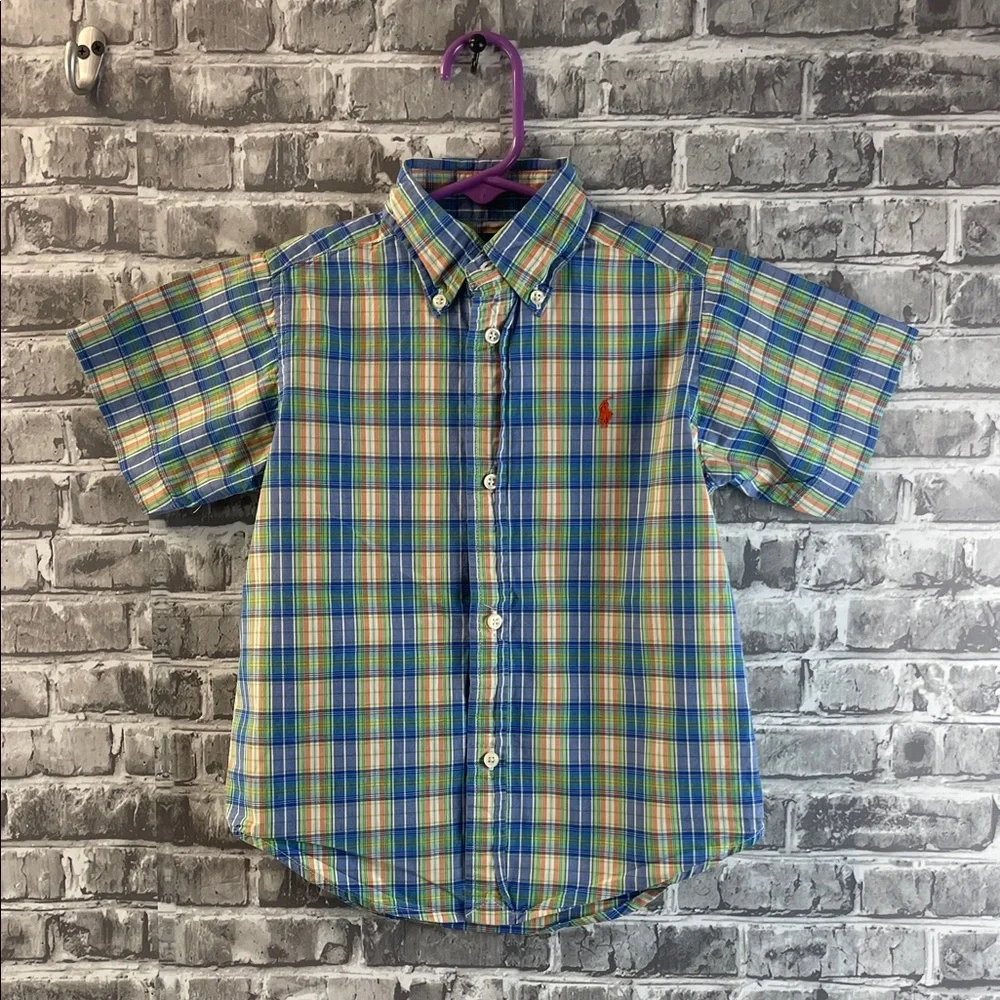 Ralph Lauren Kids Plaid Shirt‎ - Blue, Green, Yellow